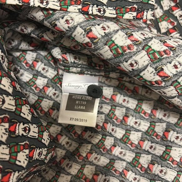 Sovereign Code Los Angeles 1917 Boys HOME ALONE Llama Design Dress Shirt & Tie 5 - Picture 8 of 8